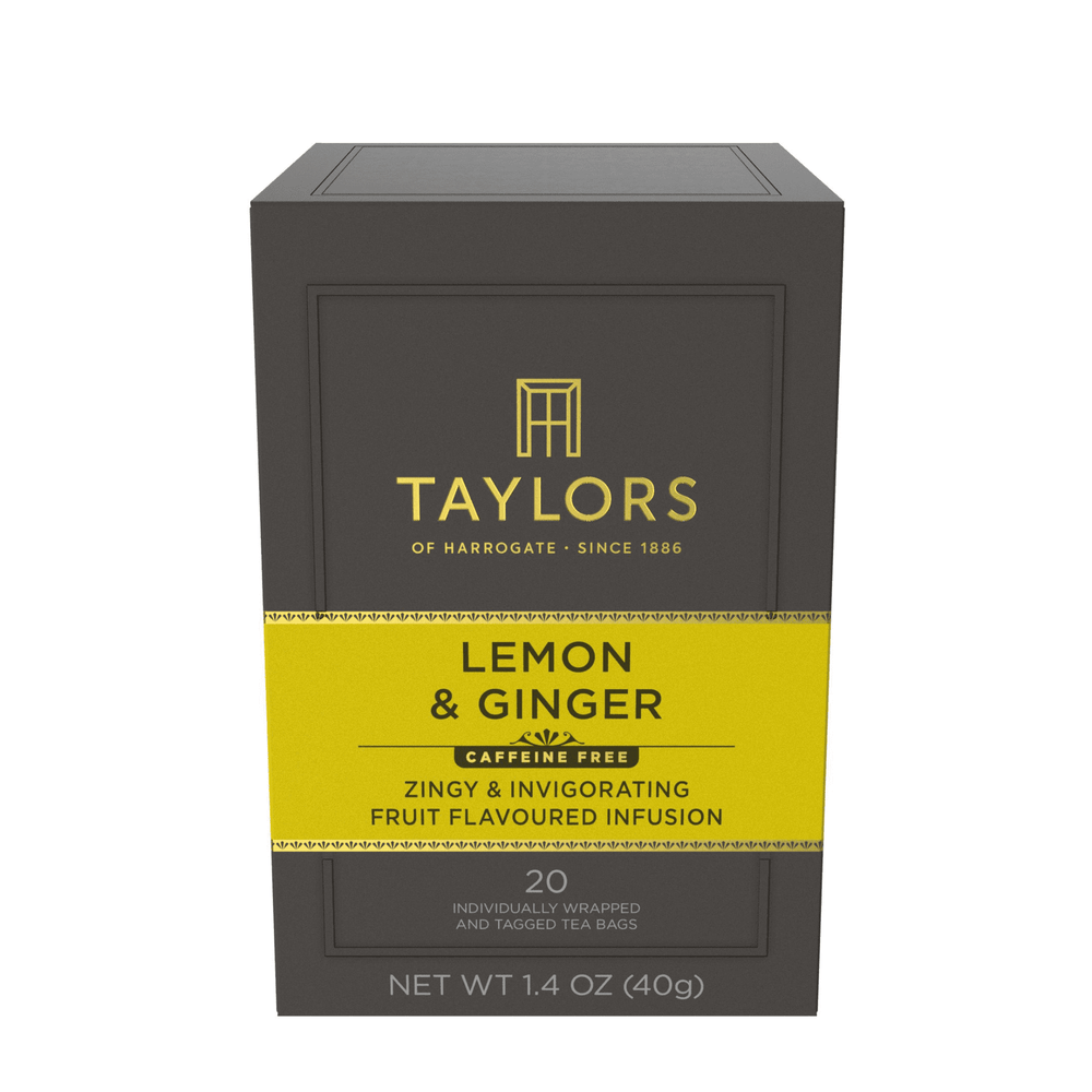 Taylors of Harrogate Lemon & Ginger Herbal Tea Caffeine-Free · Té · 20 pzas