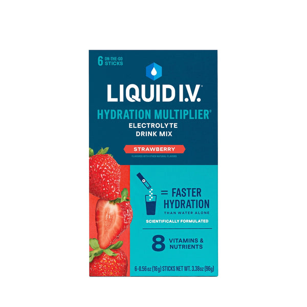 Liquid I.V.® Strawberry Hydration Multiplier® · Polvo para agua · 6 pzas