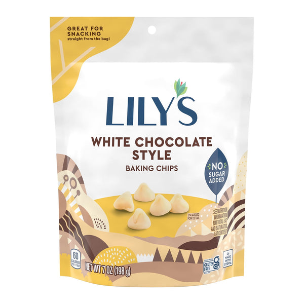Lily's White Chocolate Style No Added Sugar Baking Gluten Free · Caramelos · 198 g · bolsa