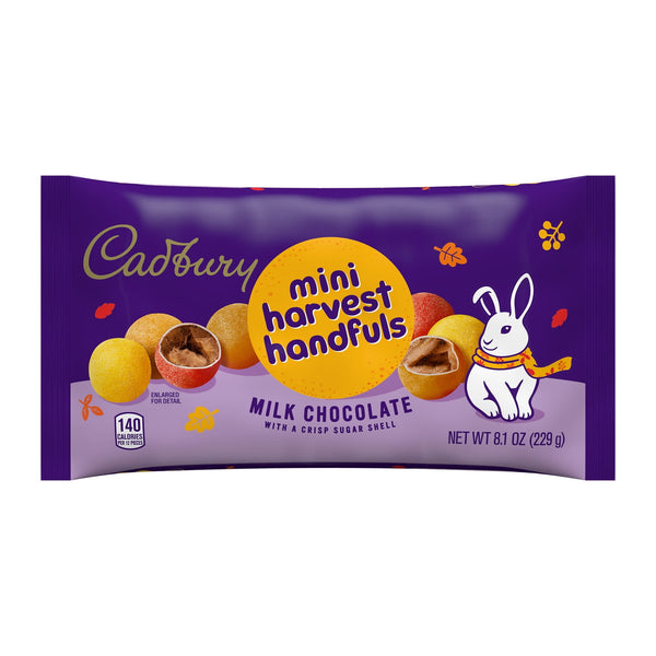 Cadbury Mini Harvest Handfuls Milk Chocolate Fall · Caramelos · 230 g · bolsa