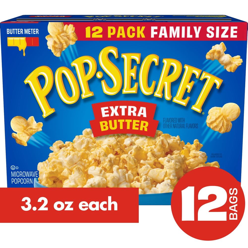 Pop Secret Extra Butter · Palomitas · 12 pzas de 91 g