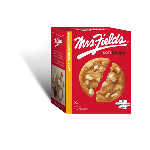 Mrs. Fields White Chunk Macadamia · Galletas · 8 pzas de 28 g
