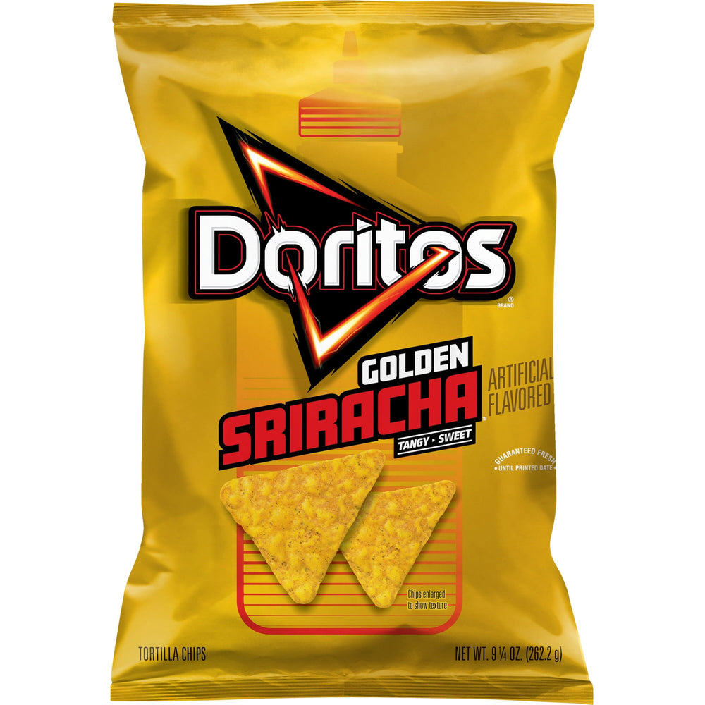 Doritos Tangy and Sweet Golden Sriracha · Totopos · 262 g · bolsa