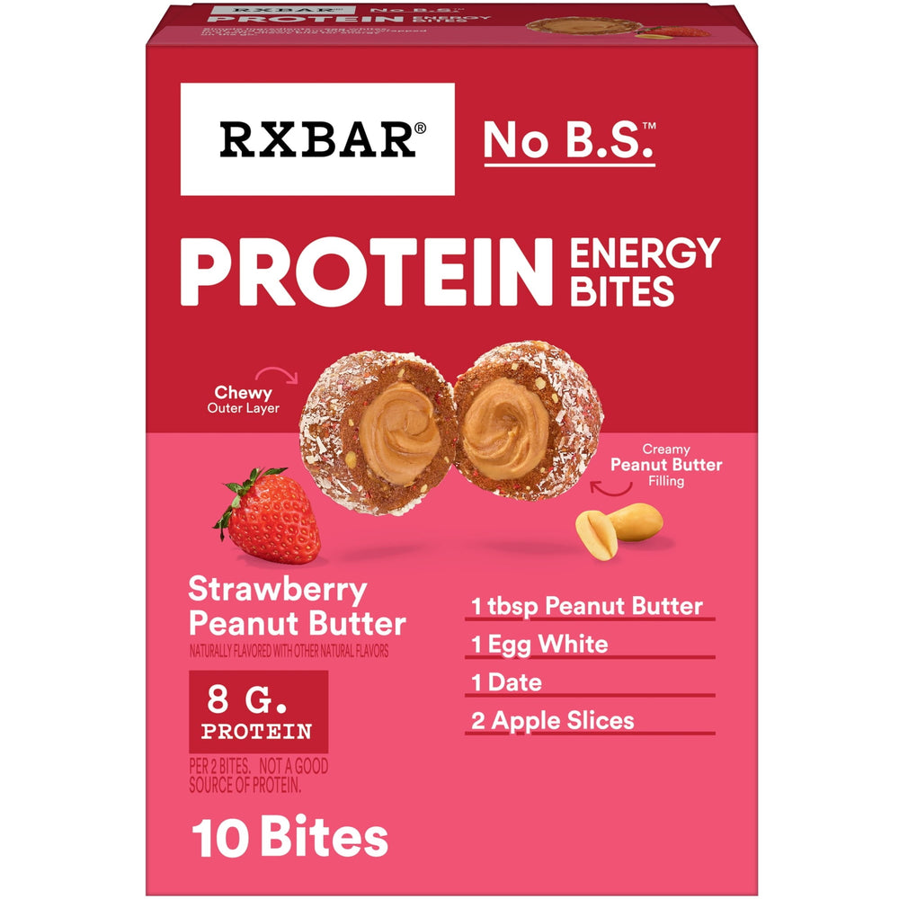 RXBAR Protein Energy Bites Strawberry Peanut Butter sin gluten · Barra · 10 pzas de 249 g