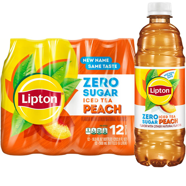 Lipton Peach Zero Sugar · Té · 12 botellas · 500 ml