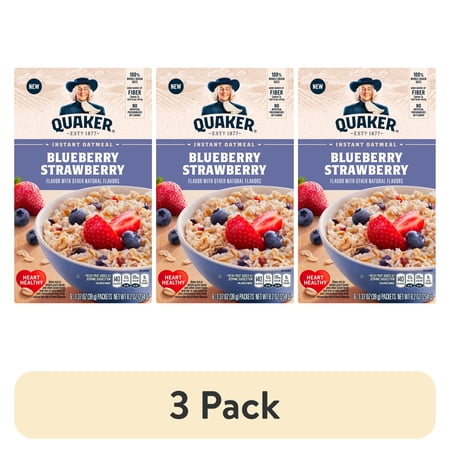 Quaker Blueberry & Strawberry · Cereal · 3 pack de 39 g