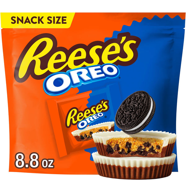 Reese's OREO Milk Chocolate and White Creme Peanut Butter · Galletas · 249 g · bolsa · tamaño snack