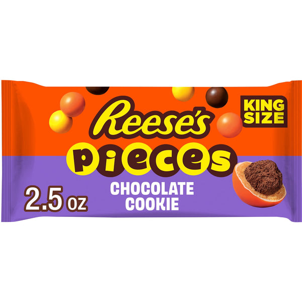 Reese's Pieces Chocolate Cookie And Peanut Butter In · Galletas · 71 g · bolsa · tamaño king