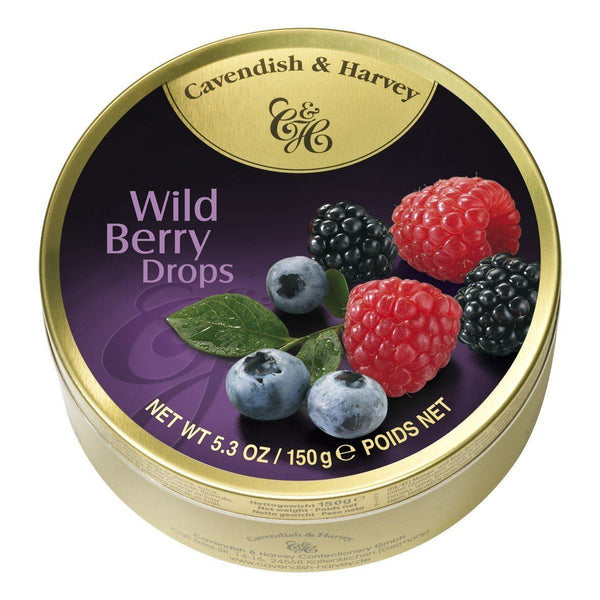 Cavendish and Harvey Fruit Drops Tin - Wild Berry · Caramelos · 150 g · lata