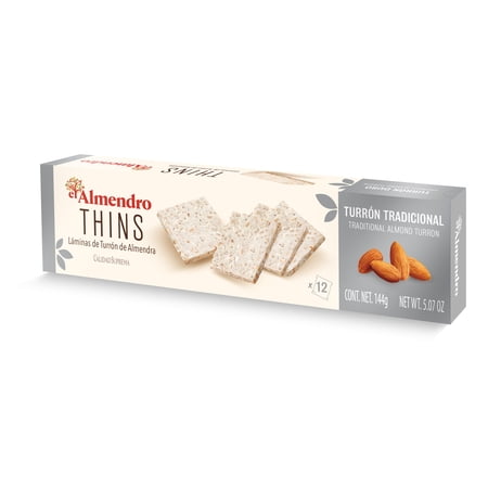 El Almendro Thins Traditional Almond Turron · Nueces · 144 g · caja