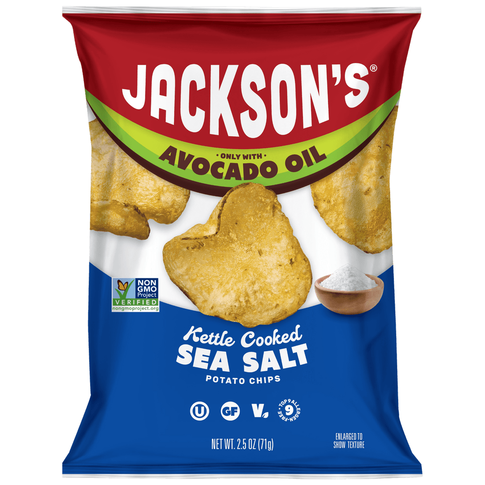 Jackson's Sea Salt Classic Kettle Potato Chip Avocado Oil · Papas · 71 g