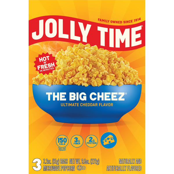 Jolly Time The Big Cheeze Ultimate Cheddar Gluten-Free · Palomitas · 3 pzas de 91 g