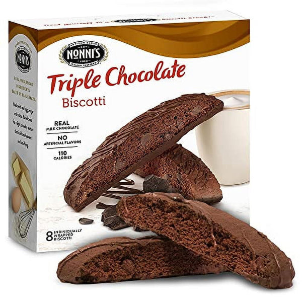 Nonni's Triple Chocolate Biscotti Italian - Triple Dark Chocolate · Galletas · 195 g