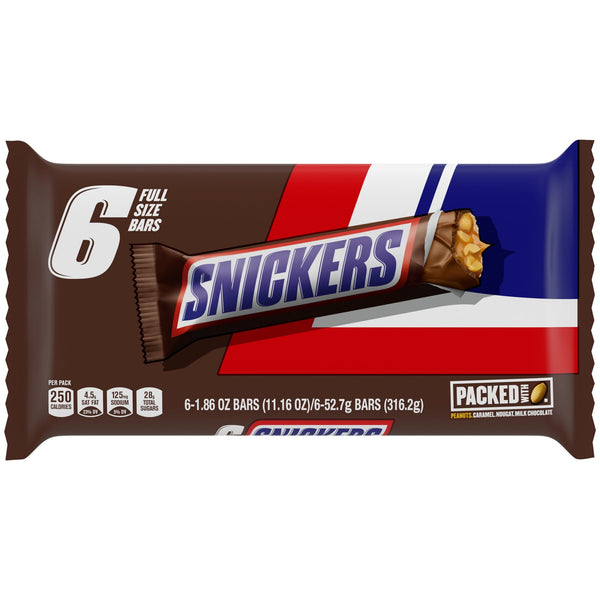 Snickers Full Size Chocolate · Caramelos · 6 pack de 316 g
