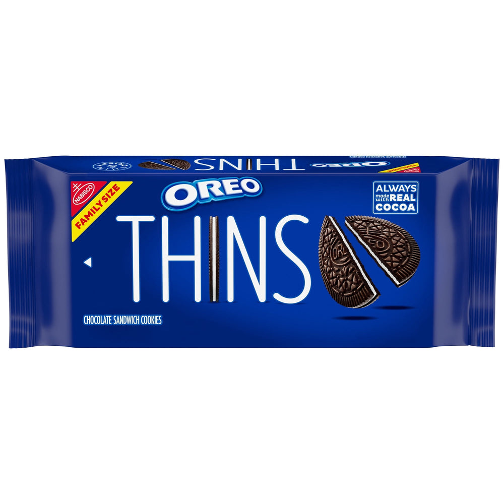 OREO Thins Chocolate · Galletas · 334 g · tamaño familiar