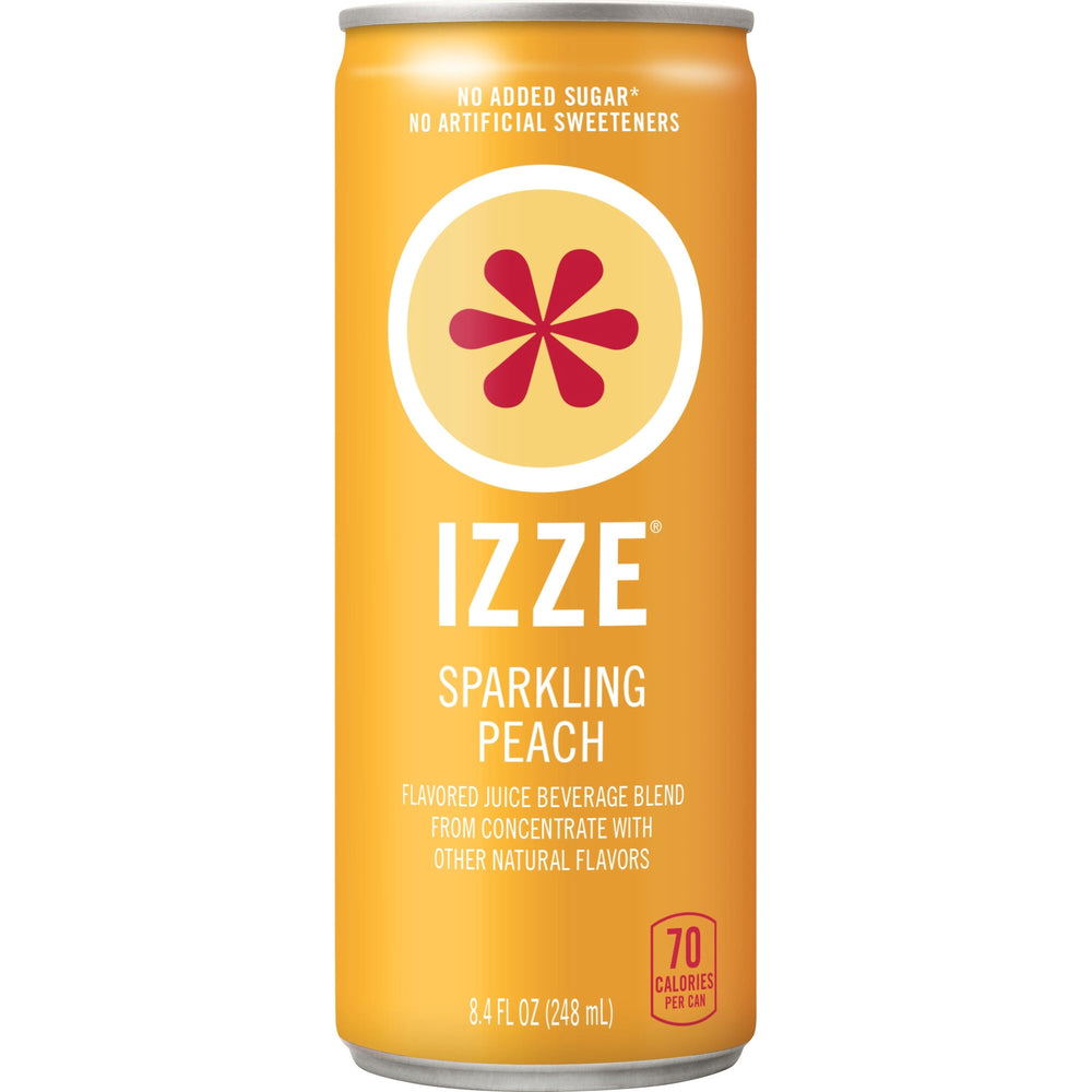 IZZE Sparkling Peach Juice Beverage · Bebida · 248 ml · lata