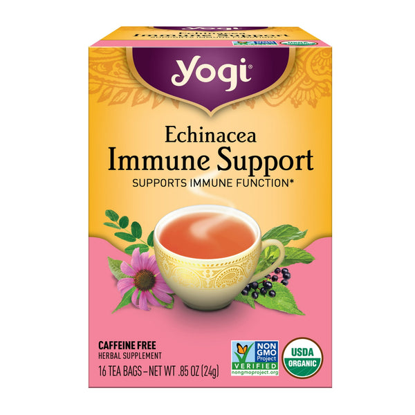 Yogi Tea Echinacea Immune Support Organic Herbal Tea · Té · 16 pzas