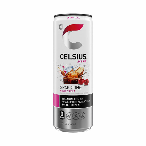 CELSIUS Sparkling Cherry Cola Functional · Bebida energética · 355 ml · lata