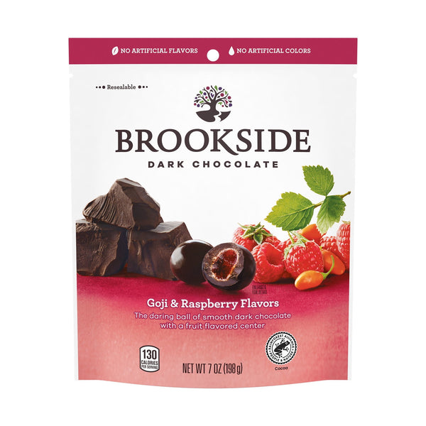 BROOKSIDE Dark Chocolate with Goji Raspberry Center Center Gluten Free · Caramelos · 198 g · bolsa