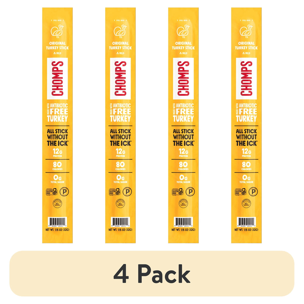 Chomps Original Turkey Meat Stick ( · Carne seca · 4 pack de 33 g