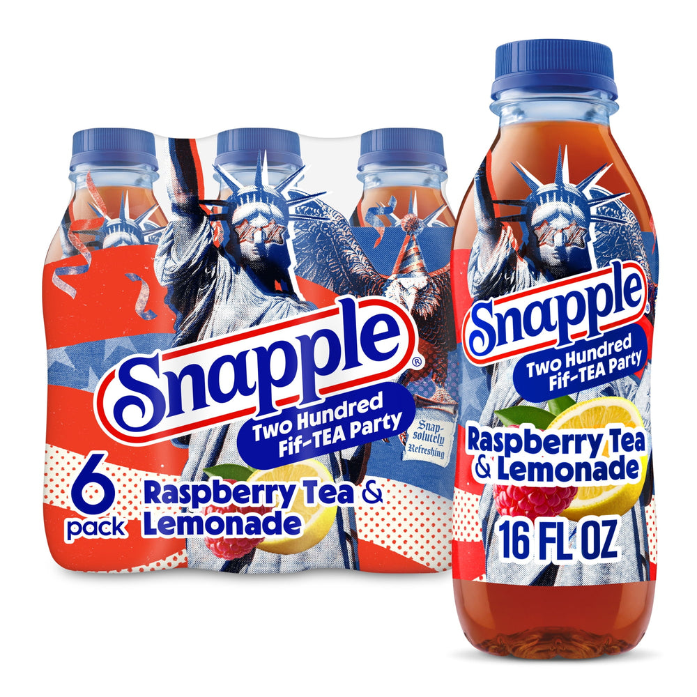 Snapple Raspberry Tea & Lemonade Two Hundred Fif-TEA Party · Té · 6 pzas de 473 ml